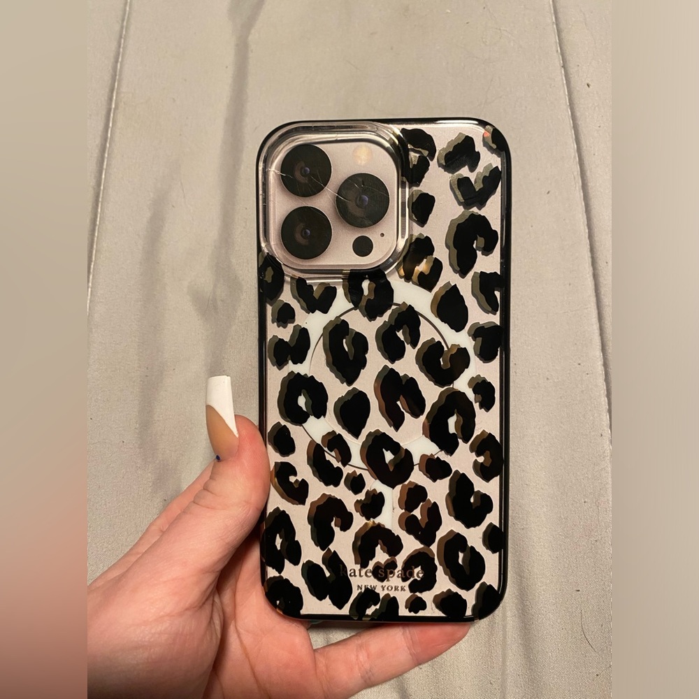Leopard print Kate spade MagSafe case for the iPhone 14 Pro Max